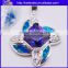 Many Designs !!! Wholesale Oval Cut Created Fire Opal Spessartite Garnet Copper Pendant Necklace Pendant
