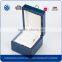 Custom logo high glossy blue jewelry box with LED light