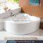 Small corner acrylic bathtub shower