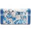 CWLJW5020A001 Tri-fold real watercolor leather clutch wallet latest design ladies purse