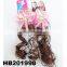 baby kids cheap 100% human hair clip in hair extension with ribbon bow clip in
