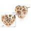 Fashion Ladies Alloy Stud Earrings And Necklaces Austrian Crystal Rhinestone 18kgp Heart Gold Jewelry Set                        
                                                                                Supplier's Choice