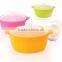 Personalized Round Silicone Rubber Kitchen Microwave Bowl with Lid