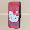 Customized Blank Sublimation PU Mobile phone holster Left and right open Sublimation cell phone holster for iphone 5