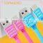 2016 Colorful Fresh look Type-C to USB2.0 flat wire phone cable