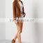 Jackets fashion women Tops Brown Long Sleeve Tassel Jacket