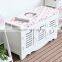 Home Furniture White Solid Wood Shoe Rack With Blind Doors