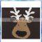 boys reindeer face knitted hat with earflaps pattern
