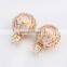 Sweet Design Earring Jewelry Hollow Wintersweet Contain Colorful Big Plated Pearl Double Sides Stud Earrings For Women