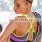 Newest design for women fitness wear yoga bra mesh nylon spandex sport bra