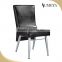 Wholesale hotel furniture restaurant chair aluminum frame leather dining chair