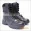 Black Leather Combat Boots, High-ankle Safety Shoes for Security Guard SA-8303