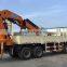 hand operated lifting equipment on truck, Model No.: SQ700ZB4, 35ton truck crane with foldable booms.