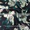 white floral printed silk stretch chiffon fabric for women one piece dress