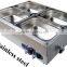 4 pans food and soup warmer kitchen bain marie