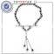 High Quality Black Hematite Gem Stone Beads Cross Pendant Necklace