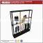 Retail shop wall showcases clothes display shelf