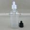 clear 30ml glass dropper bottle for essential oil with childproof cap