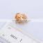 Rellecona Wholesale Fashion Cubic Zirconia Plating Gold Colored Hoop Earrings