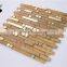 SMJ01 wall decorative frosted mosaic glass mosaic tile strips gold color mosaic