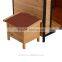 PawHut Large Wood Outdoor Wood Elevated Pet House Dog Kennel Shelter w/ Opening Roof
