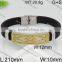 Fashion new gold black men bracelet leather