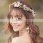 Daisy flower bridal wedding floral hair headband, bridal flower crown , elastic flower headband