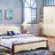 Mediterranean style prefab houses solid wood white bed with 1.5m and 1.8m