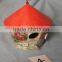 Miniature wood crafts housesbird feeder , cheap wooden bird house and feeders, wholesale pine wood bird house with hanging