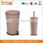 European Round Toilet Brush with Metal Sanitary bin