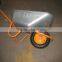 american agriculture concrete building wheel barrow galvanized tray PU wheel