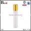 best selling cosmetic packaging 15ml yiwu clear perfume bottle thin and long golden silver aluminum spray glass bottle perfume