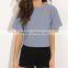 new design bow tie chambray top women summer tops