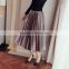 2017 latest popular women's clothing Velvet tall waist long skirts for ladies