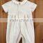 Wholesale spanish baby clothes clothing of plain white baby rompers for boys