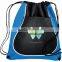 Coil Drawstring Backpack - has an open main compartment, which cinches at the top, open front pocket and comes with your logo.