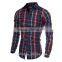 2016  sale classic plaid pattern formal dress men shirt long sleeves for men