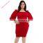 New Style Plus Size Red Bodycon Dress 2017 For Women