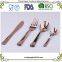 Amazon New Fashion Products Disposable Plastic Rainbow Gold Coated Plastic Cutlery Which Can Pass FDA or LFGB Test.