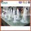 customized colorful solar energy decorative garden pyramid fountain with LED lights