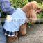 Pet dog cat Autumn and winter design warm check skirt blue noblewoman outfit fur clothing