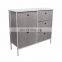 Customized 5L-207 storage chest Nightstand with Drawer, Entry Tables Iron Side Table 2 Mesh Shelves,End Table Storage