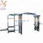 Large commercial fitness equipment smith machine cable crossover