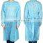 Disposable Ppe Waterproof Protective Gown 25gsm PP Yellow Blue Non Woven Aami Level 1 with Elastic Cuff Isolation Gowns
