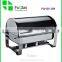 Roll Top Rectangle Stainless Steel Buffet Chafer Dish