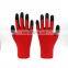 Safety Work Application and  Nitrile Coated Surface Black Nitrile Gloves