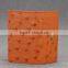 lovely orange ostrich skin leather key case car key holder organizer bag snap closure