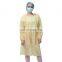 Industry Use Dustproof Laboratory Impervious Disposable Yellow Isolation Cover Gown