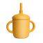 Weiqi Manufacturer BPA Free Silicone Sippy Cup Reusable No Spill Silicone Cup With Lid Straw