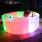 commercial luxury cafe light up LED circle bar table counter for event  plastic led glowing cocktail table